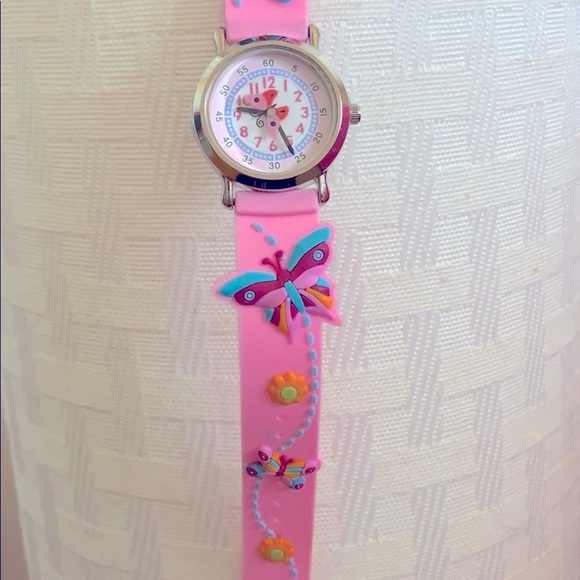 🌸Pink Floral Silicone Girl’s Watch NWOT🌸 - Picture 3 of 4